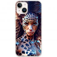 Чохол з аніме для iPhone 13 Mixcase дівчина леопард