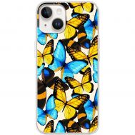 Чохол для iPhone 14 MixCase метелики різнокольорові