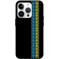 Чохол для iPhone 15 Pro MixCase патріотичні синє-жовтий колір вишиванки