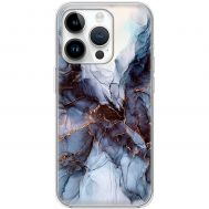 Чохол для iPhone 15 Pro MixCase мармур темно-бірюзовий