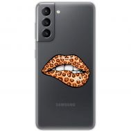 Чохол для Samsung Galaxy S21 FE (G990) MixCase Леопард губи