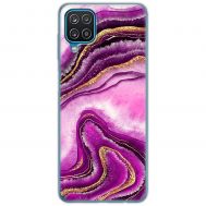Чохол для Samsung Galaxy A12 / M12 MixCase рожевий мармур