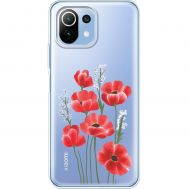 Чохол для Xiaomi Mi 11 Lite Mixcase квіти маки в польових травах