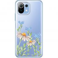 Чохол для Xiaomi Mi 11 Lite Mixcase квіти волошки та ромашки