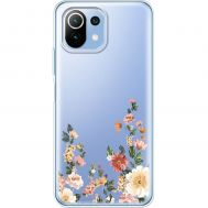 Чохол для Xiaomi Mi 11 Lite Mixcase квіти квіточки