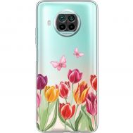 Чохол для Xiaomi Mi 10T Lite Mixcase квіти тюльпани з двома метеликами