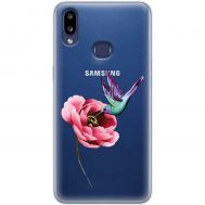 Чохол для Samsung Galaxy A10s (A107) Mixcase квіти колібрі в півоні