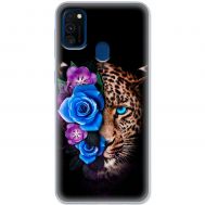 Чохол для Samsung Galaxy M21 / M30s MixCase Леопард у квітах