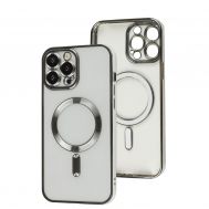 Чохол для iPhone 13 Pro Max Fibra Chrome MagSafe silver