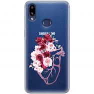 Чохол для Samsung Galaxy A10s (A107) Mixcase квіти серце поросло квітами