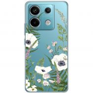 Чохол для Xiaomi Redmi Note 13 Pro 4G Mixcase квіти білі квіти лісові трави