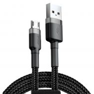 Кабель USB Baseus microUSB Cafule 1.5A 2m чорно-сірий