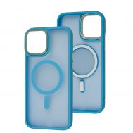 Чохол для iPhone 12 Pro Max Space color MagSafe блакитний