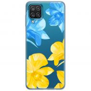 Чохол для Samsung Galaxy A12 / M12 MixCase патріотичні синьо-жовті квіти