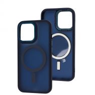 Чохол для iPhone 13 Pro Space color MagSafe синій