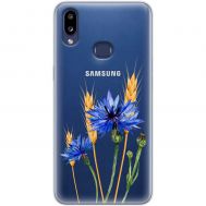 Чохол для Samsung Galaxy A10s (A107) Mixcase квіти волошки в колосках