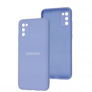 Чохол для Samsung Galaxy A02s / M02s Full camera блакитний / lilac blue