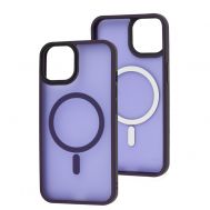 Чохол для iPhone 14 WAVE Matte Insane MagSafe deep purple