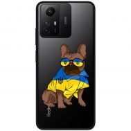 Чохол для Xiaomi Redmi Note 12S MixCase патріотичні мопс в жовто-синіх кол