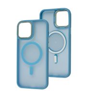 Чохол для iPhone 13 Pro Max Space color MagSafe блакитний