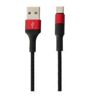 Кабель USB Hoco X26 Xpress microUSB 1m чорно-червоний