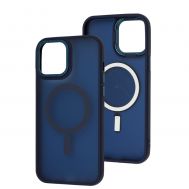 Чохол для iPhone 13 Pro Max Space color MagSafe синій