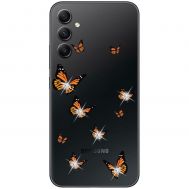 Чохол для Samsung Galaxy A34 (A346) Mixcase зі стрази метелики