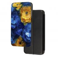 Чохол-книжка патріотична  Xiaomi Redmi 12C / 11A / Poco C55 квіти жовто-блакитний