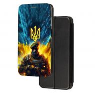Чохол-книжка патріотична  Xiaomi Redmi 9 Українські віїн на тлі Герба