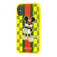 Чохол для iPhone Xs Max Neon print Міккі Маус