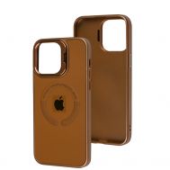 Чохол для iPhone 14 Pro Max Logo Case MagSafe brown