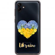 Чохол для Samsung Galaxy A04e (A042) MixCase патріотичні серце з квітами