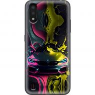 Чохол для Samsung Galaxy A01 (A015) MixCase машини pink / yellow