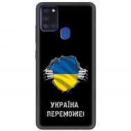 Чохол для Samsung Galaxy A21S (A217) MixCase патріотичні Україна переможе