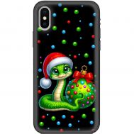 Чохол для iPhone XS Max MixCase MixCase Новий рік 2025 новорічна змійка