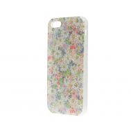 Чехол для iPhone 5 с блестками цветы