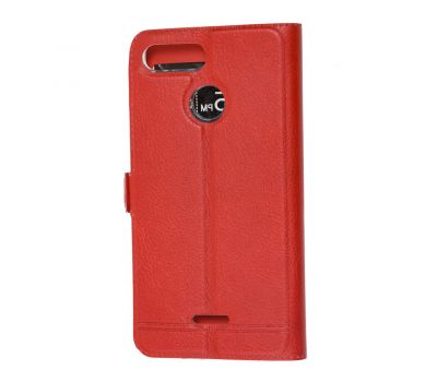 Чохол книжка для Xiaomi Redmi 6 Rock з двома вікнами червоний 1003385