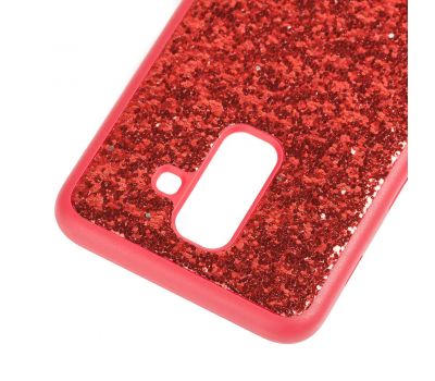 Чохол для Samsung Galaxy A6+ 2018 (A605) Leather + Shining червоний 1010837