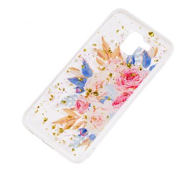 Чохол для Samsung Galaxy J6 2018 (J600) Flowers Confetti "кущова троянда" 1021393