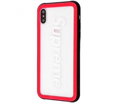 Чохол with logo для iPhone X / Xs supreme червоний 1029351