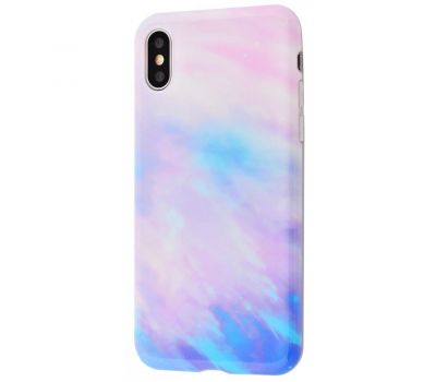 Чохол Light Mramor для iPhone X/Xs case 360 ​​рожево-блакитний 1035782