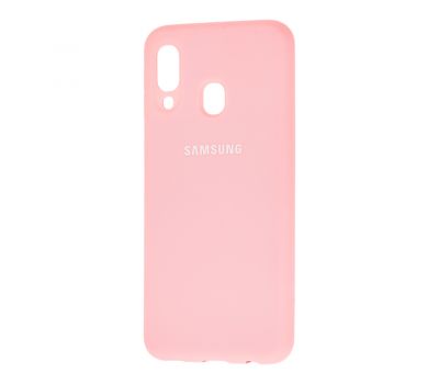 Чохол для Samsung Galaxy A40 (A405) Silicone cover рожевий