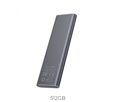 Зовнішній накопичувач SSD Type-C Hoco Extreme speed portable UD7 512GB USB3.1 сірий 1039401