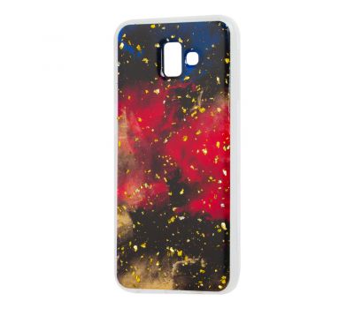 Чохол для Samsung Galaxy J6+ 2018 (J610) Art confetti "темно-червоний"