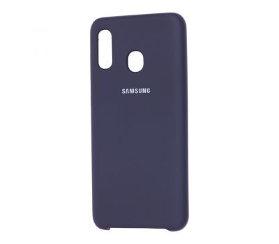 Чохол для Samsung Galaxy A20/A30 Silky Soft Touch темно-синій 1050082