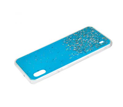 Чохол для Samsung Galaxy A10 (A105) блискітки + popsocket "блакитний" 1054598