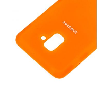 Чохол для Samsung Galaxy A8+ 2018 (A730) Silky Soft Touch яскраво оранжевий 1055271