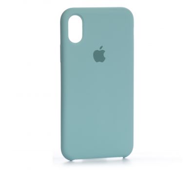 Чохол для iPhone X Silicone case бірюзовий 1056579