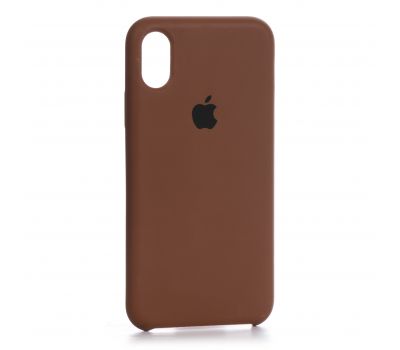 Чохол для iPhone X Silicone case коричневий 1056582