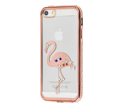 Чохол Kingxbar Diamond для iPhone 5 фламінго рожевий